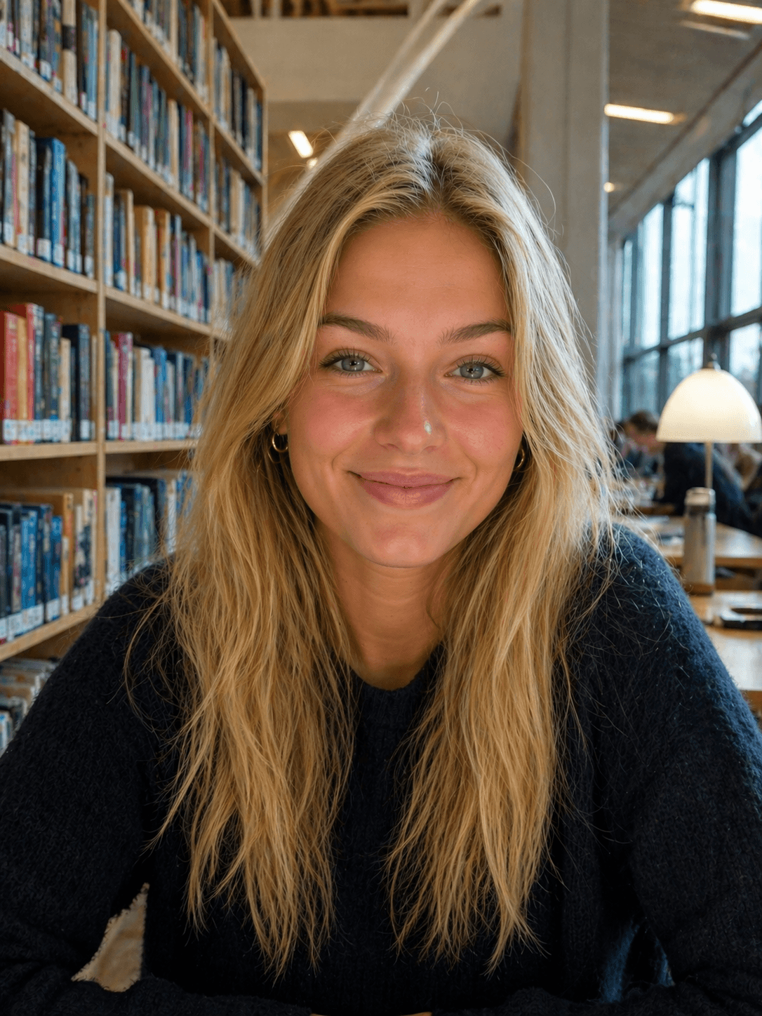 Student som forbereder seg til eksamen